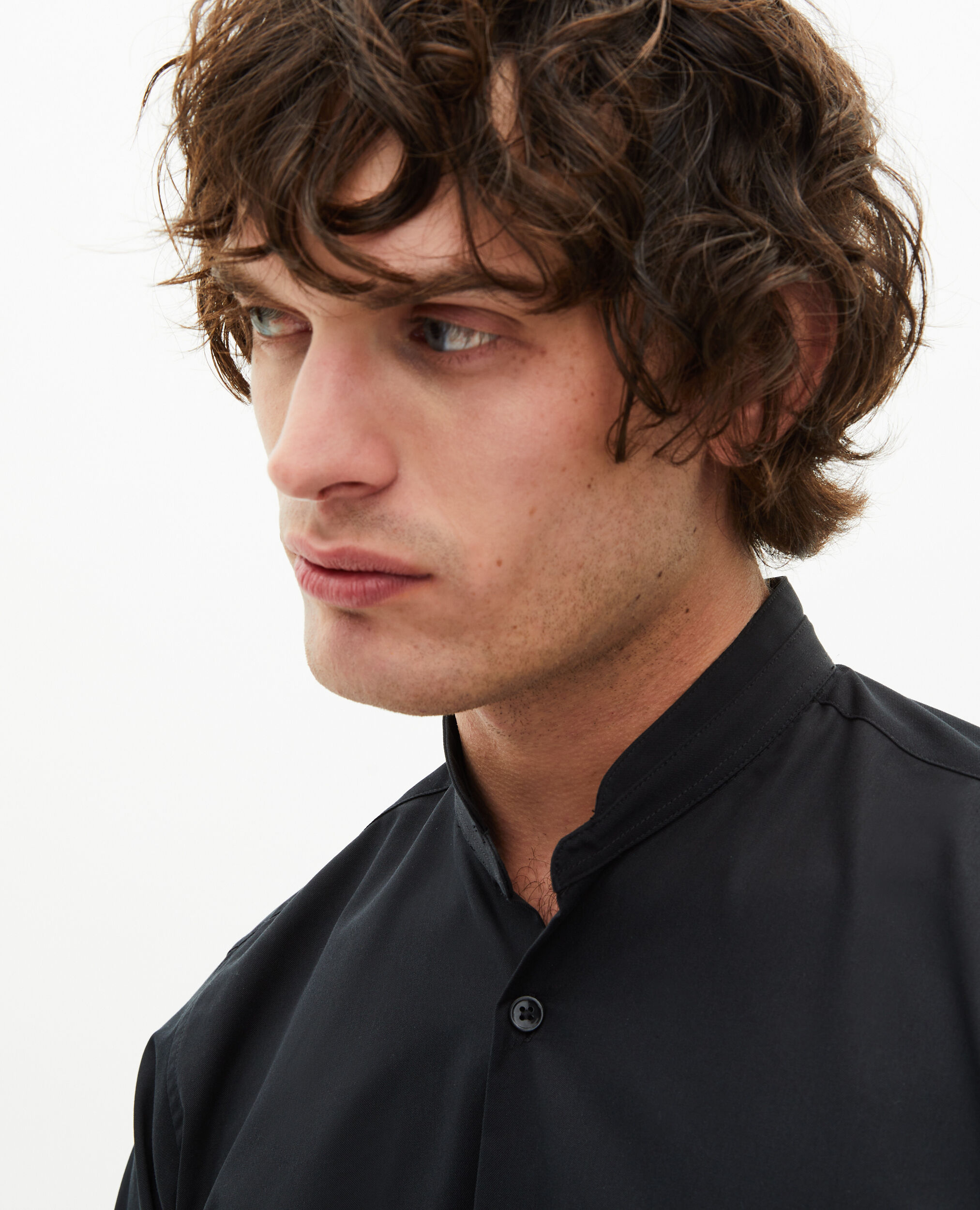 Chemise en smart twill noire, BLACK, hi-res image number null