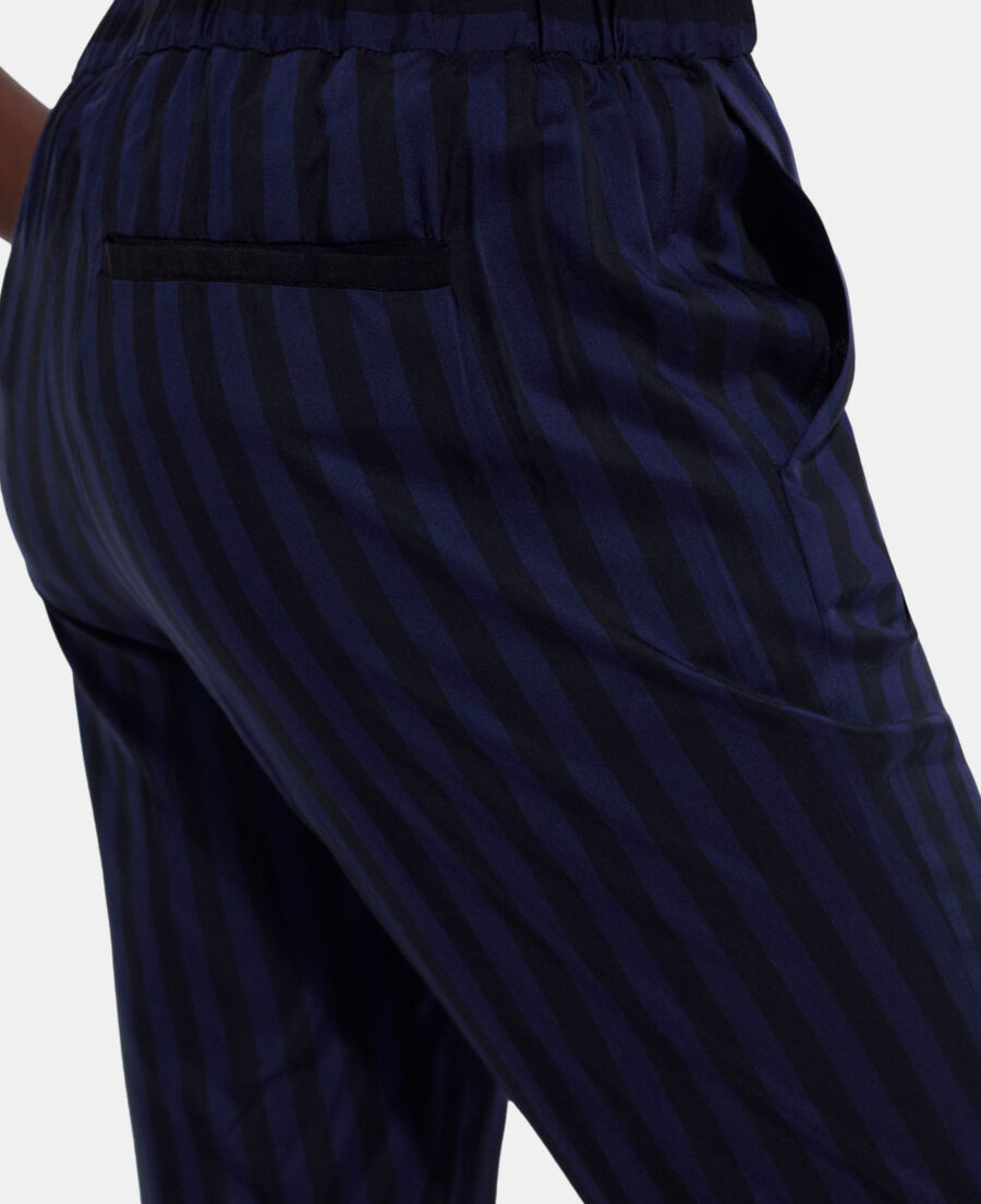 straight-cut striped pants