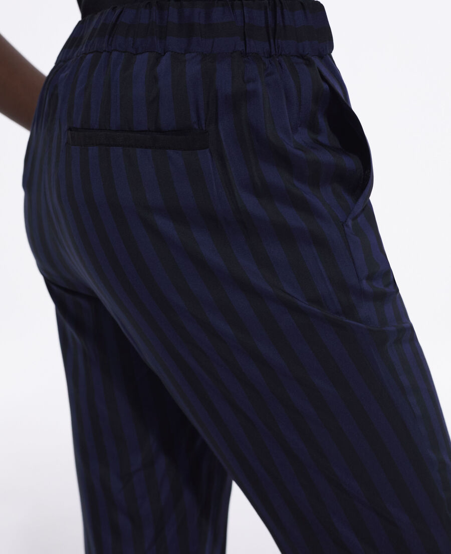 straight-cut striped pants