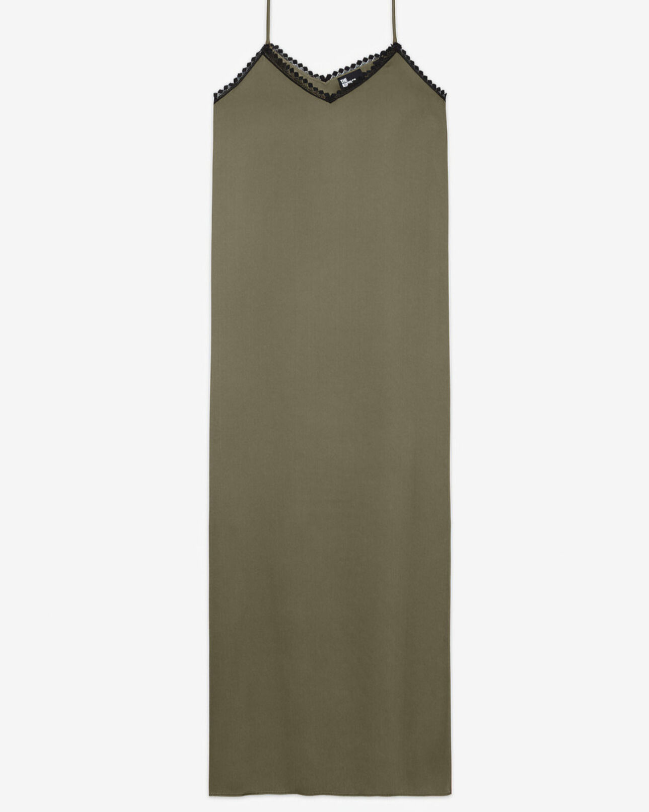The Kooples WOMEN ALGUE long khaki dress