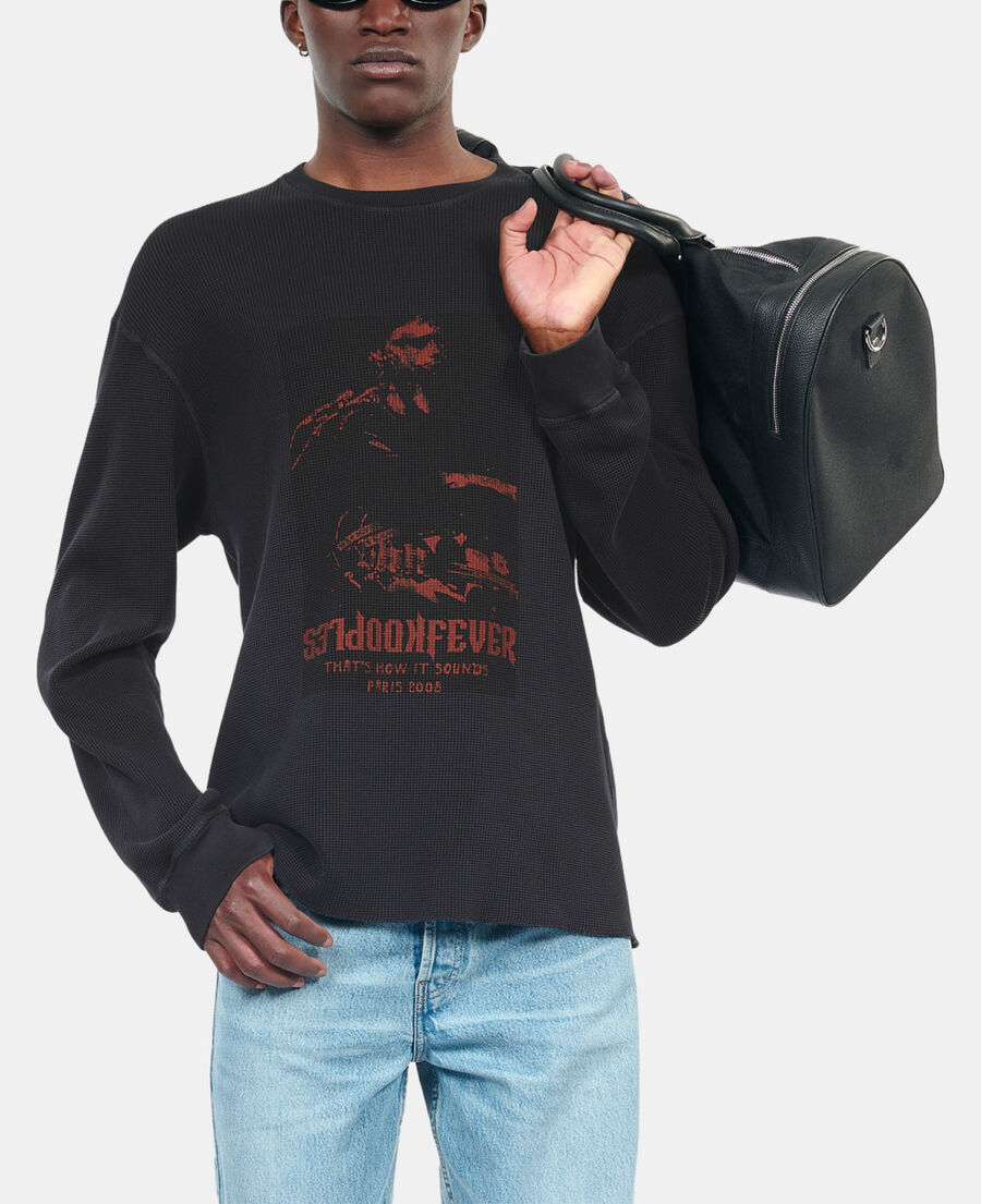 The Kooples HERREN BLACK WASHED schwarzes sweatshirt kooples fever