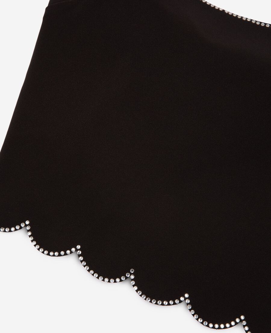 The Kooples WOMEN BLACK black rhinestone top