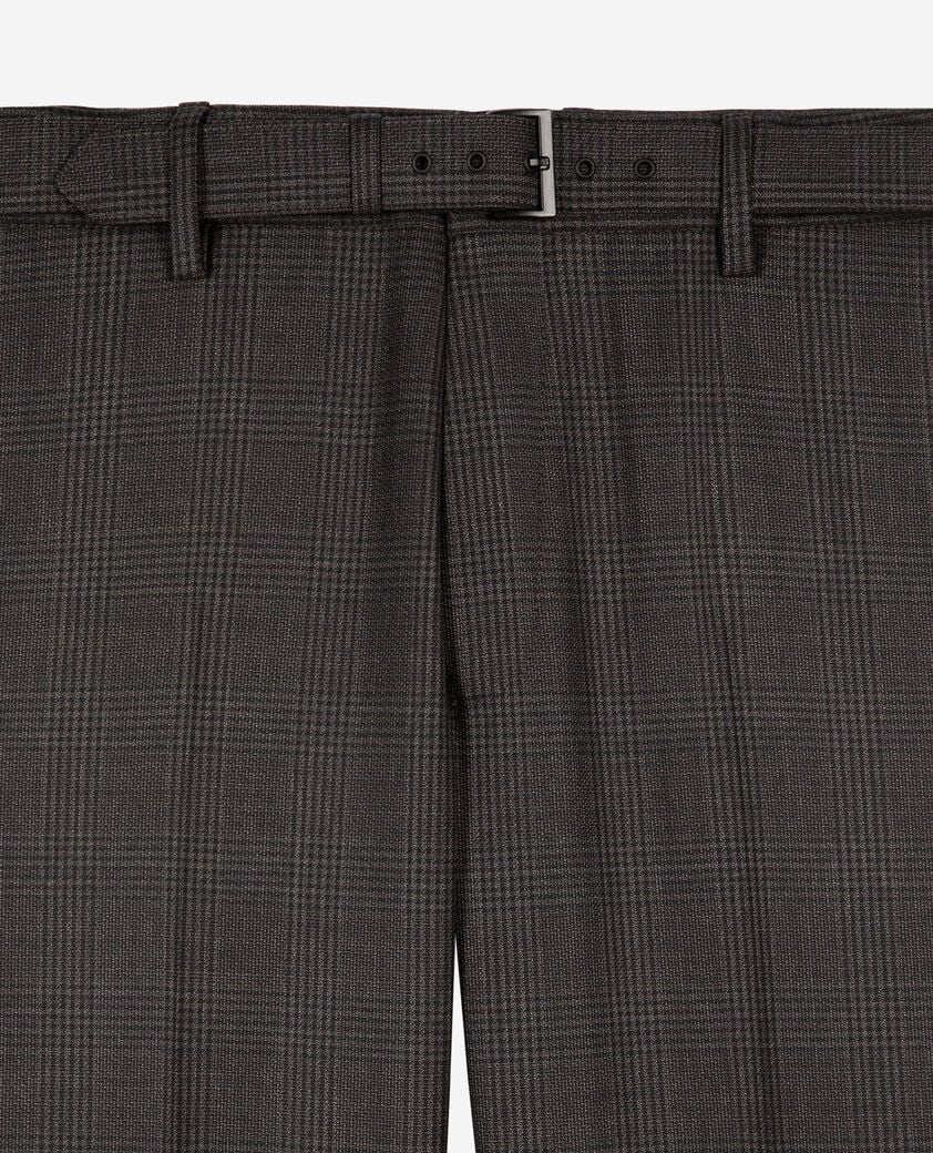 The Kooples HOMBRE DARK GREY pantalón de traje de lana gris príncipe de gales