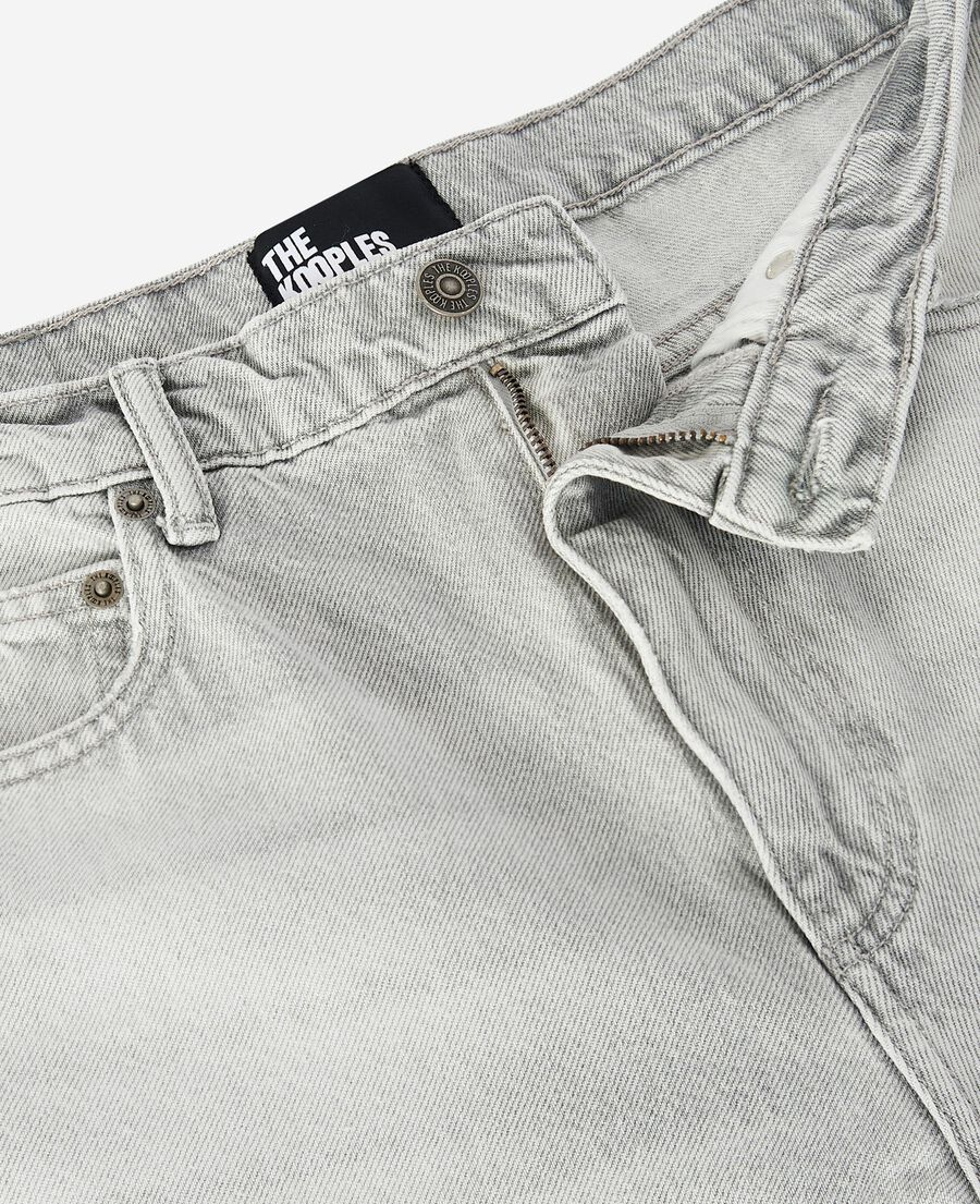The Kooples HERREN GREY hellgraue straight jeans