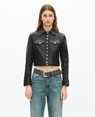 The Kooples MUJER BLACK chaqueta piel negra