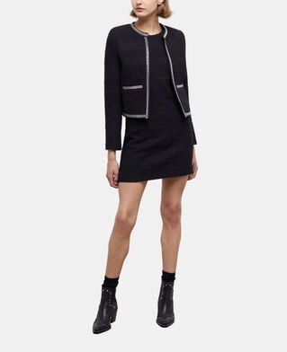 The Kooples MUJER BLACK vestido corto negro