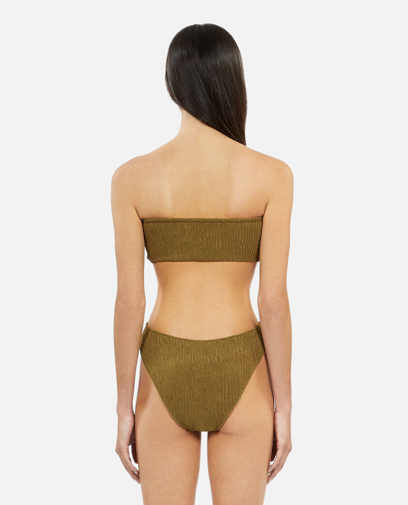 The Kooples WOMEN KAKI the kooples x luz khaki cutaway swimsuit bottoms