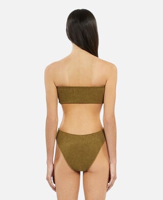 The Kooples WOMEN KAKI the kooples x luz khaki cutaway swimsuit bottoms