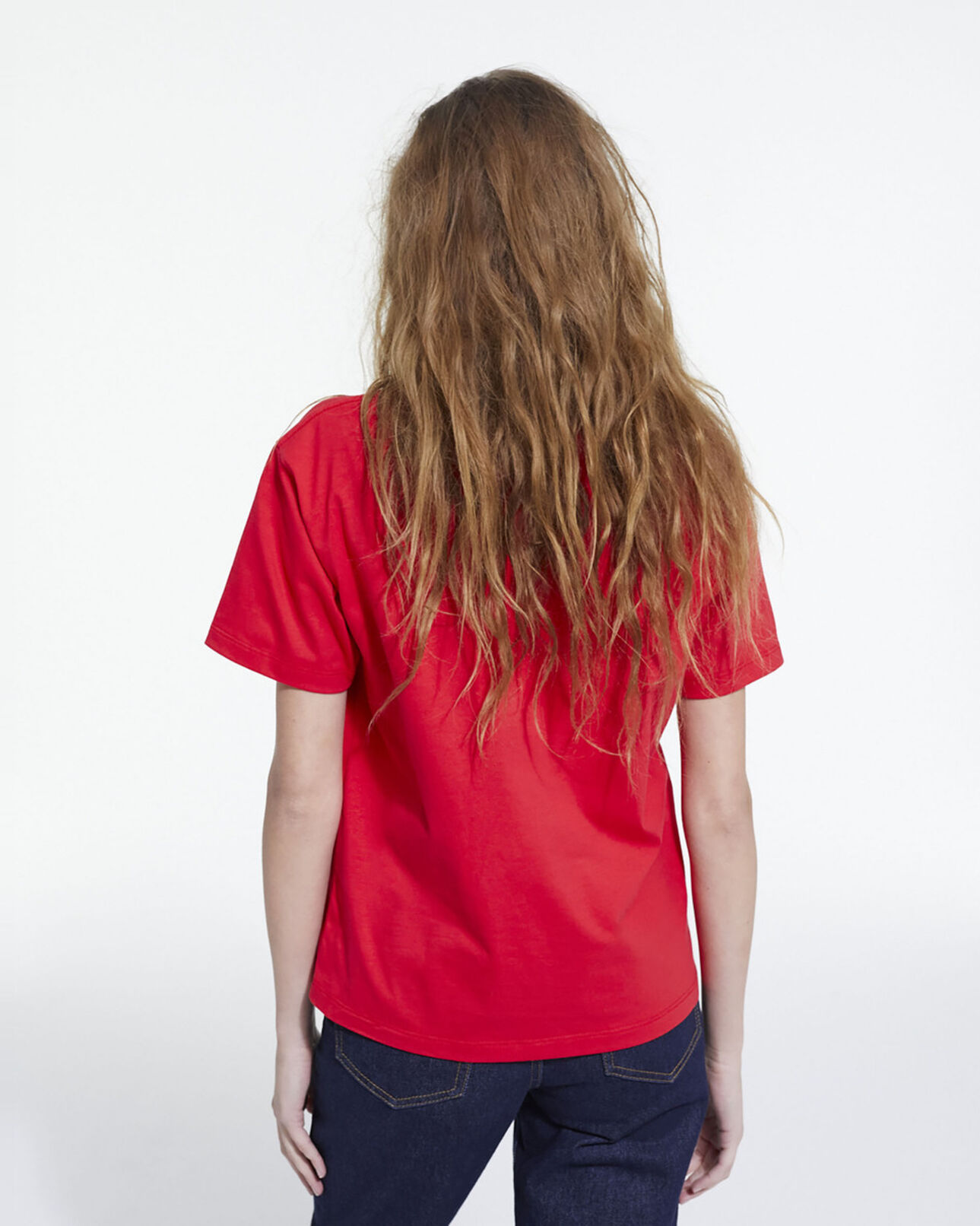 The Kooples MUJER TANGO RED camiseta algodón roja