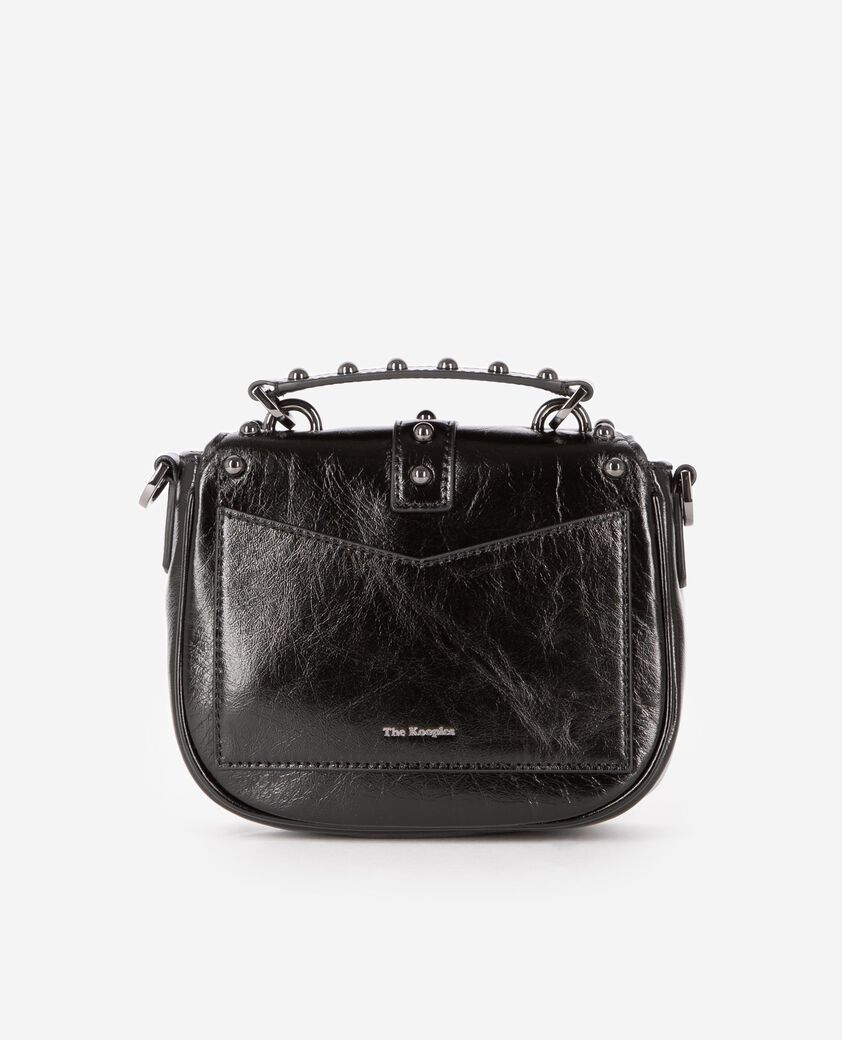 The Kooples WOMEN BLACK emily rounded bag with black studs