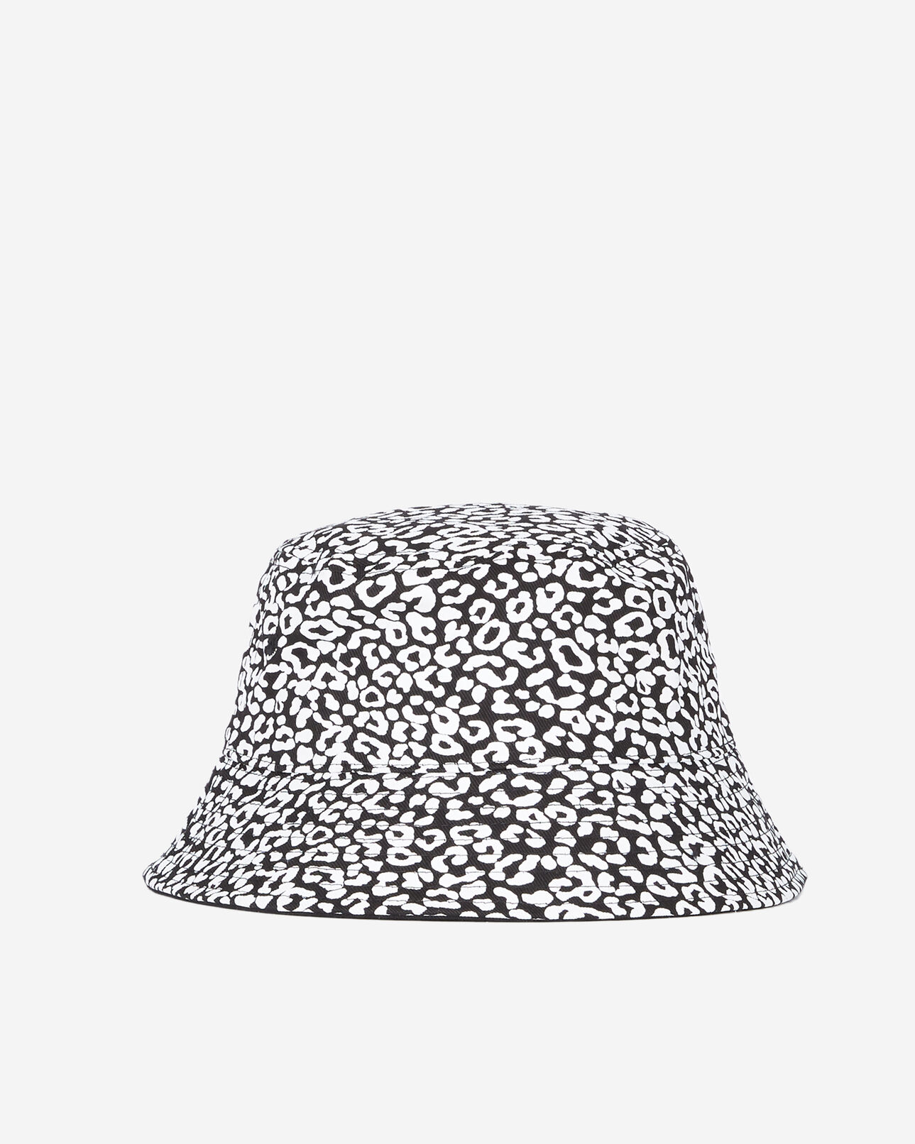 The Kooples MIXED BLACK WHITE black leopard print bucket hat