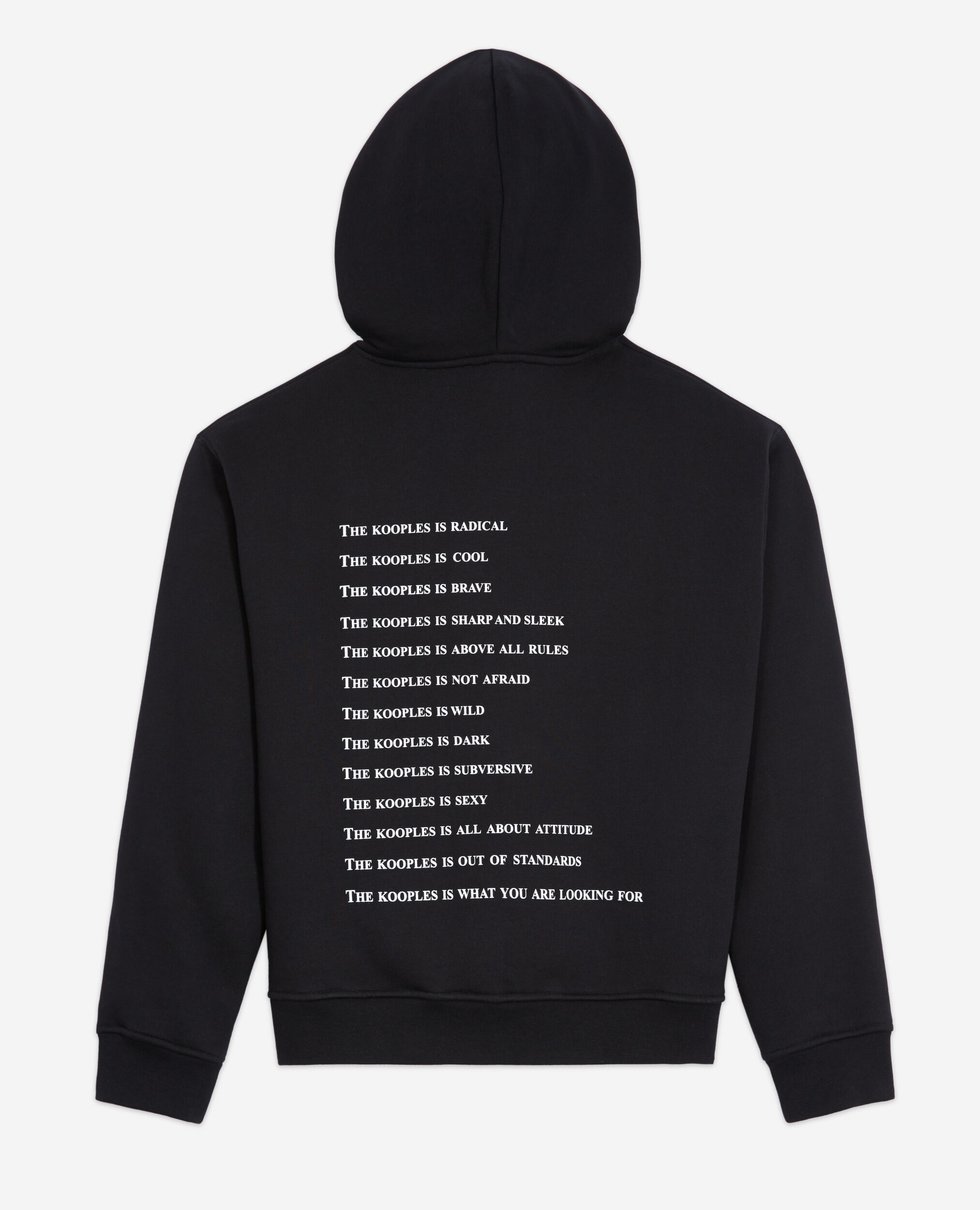 Schwarzes Sweatshirt mit What is-Siebdruck, BLACK, hi-res image number null