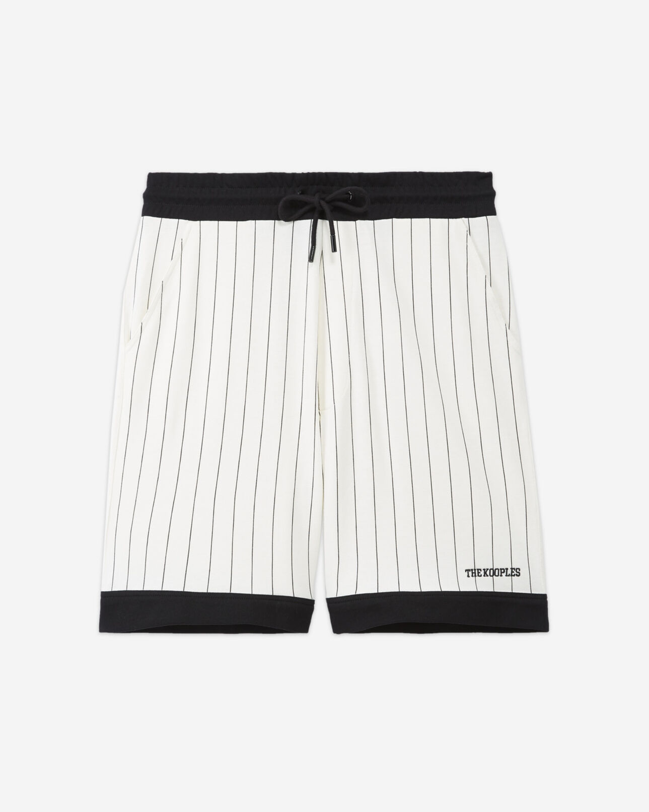 The Kooples HOMME ECRU short baseball à rayures