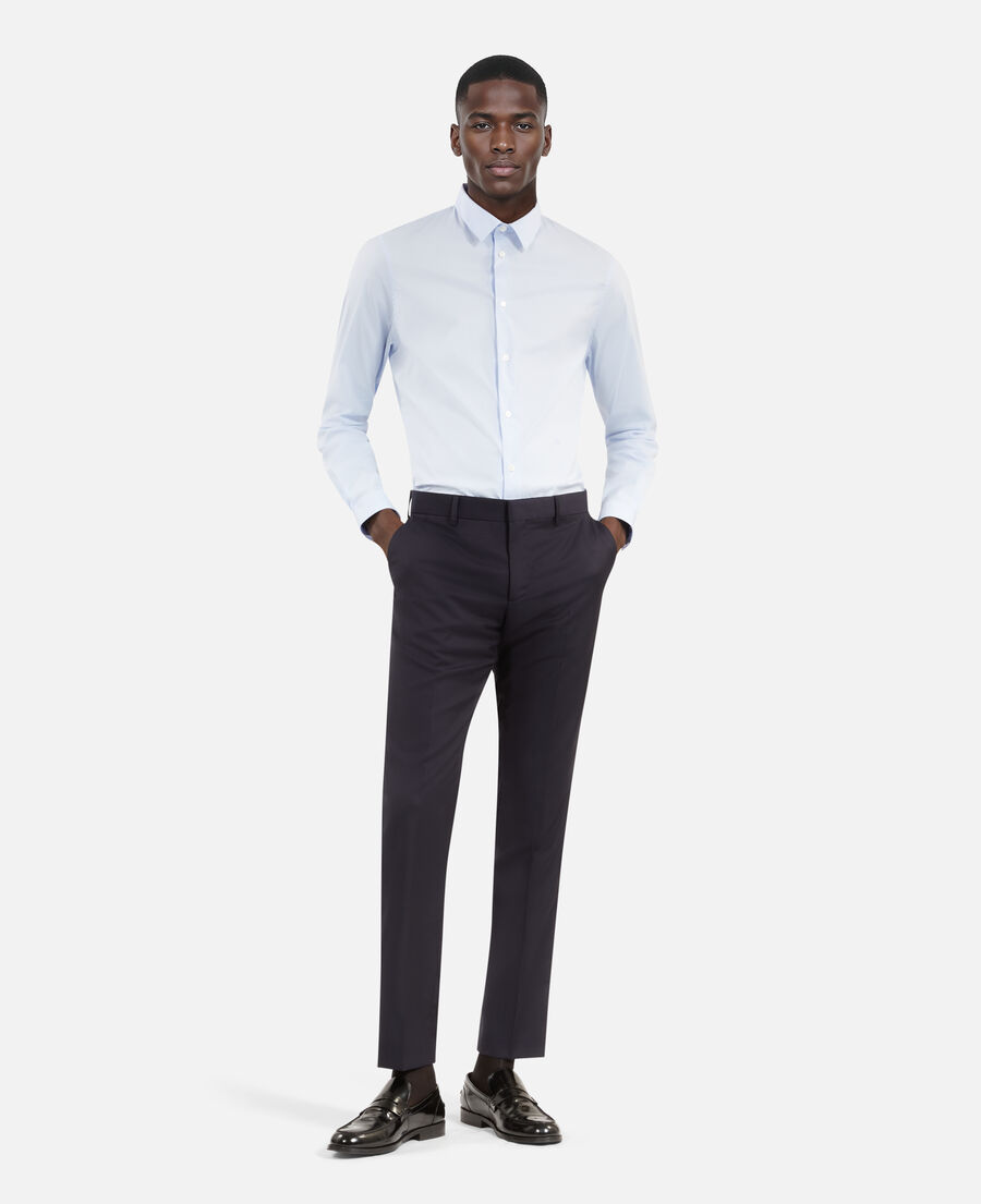 The Kooples H BLUE formal blue poplin shirt