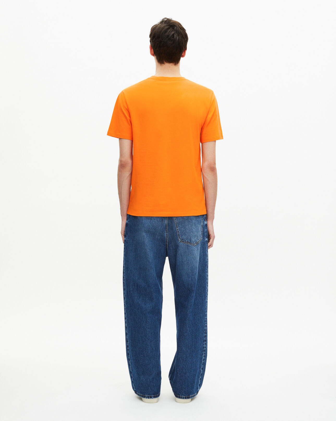 The Kooples MEN ORANGE orange screen print t-shirt
