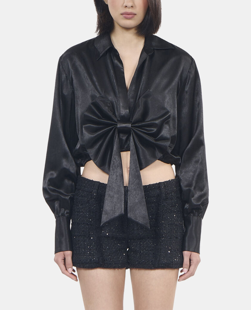 The Kooples WOMEN BLACK black top with bow