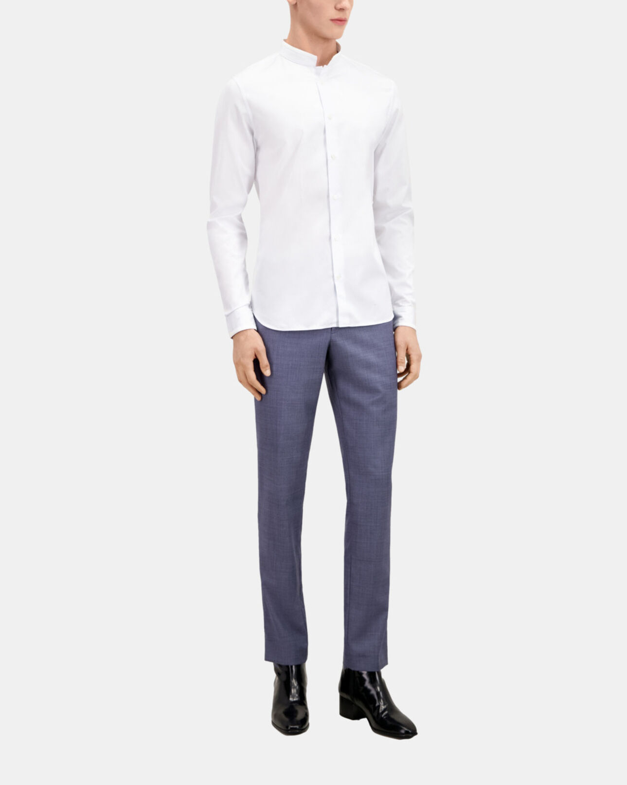 The Kooples HERREN BLUE WHITE blaues hemd aus baumwolle