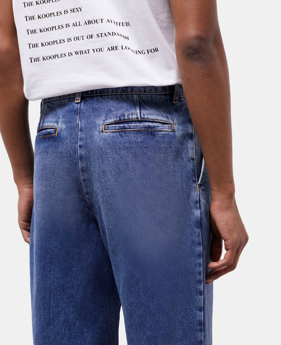 The Kooples H BLUE DENIM wide-leg blue jeans
