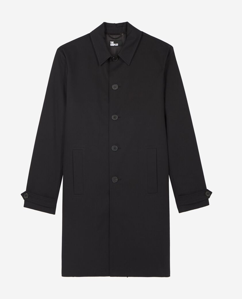 The Kooples HOMME BLACK trench simple boutonnage noir