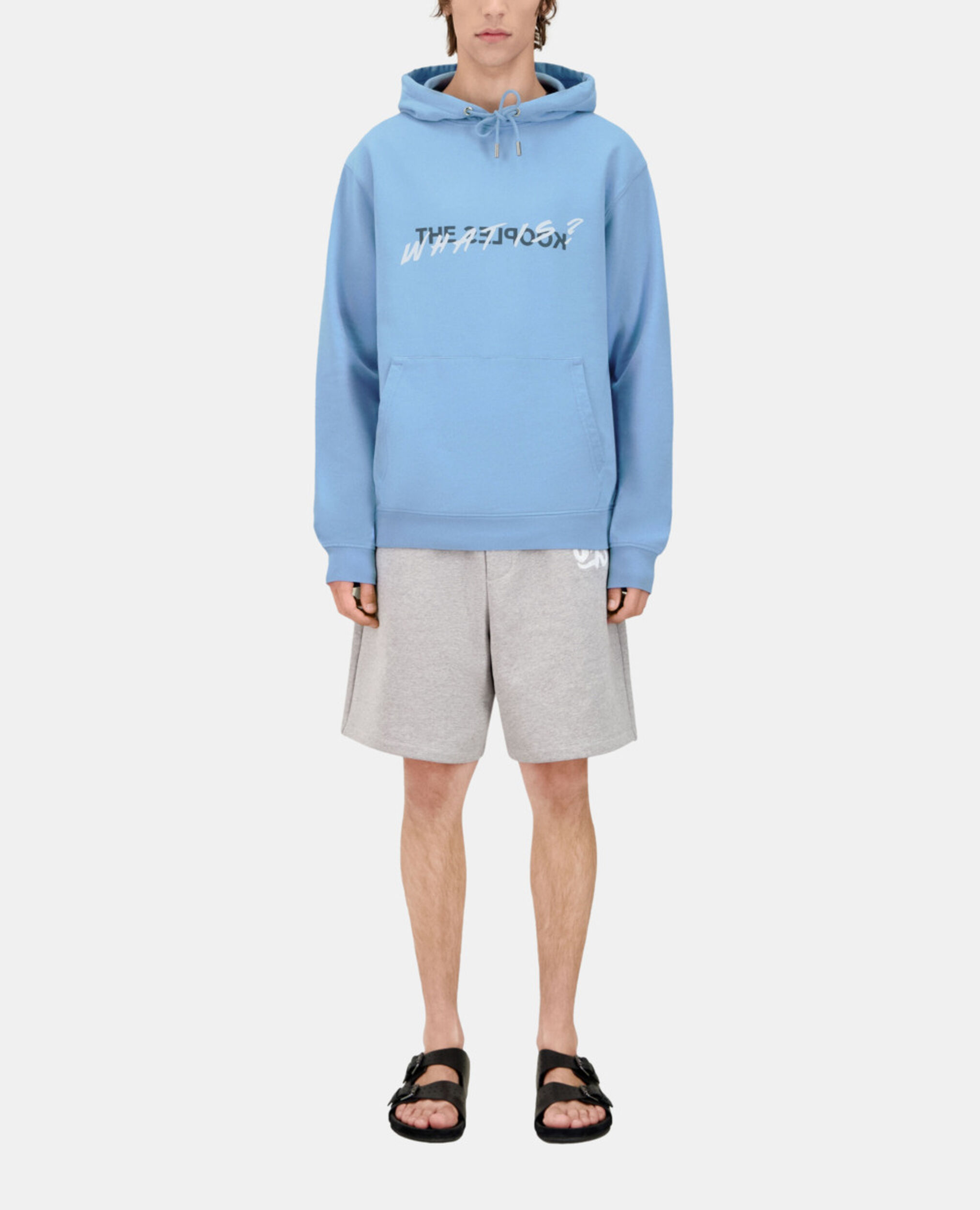 Blue What is hoodie, STEEL BLUE, hi-res image number null