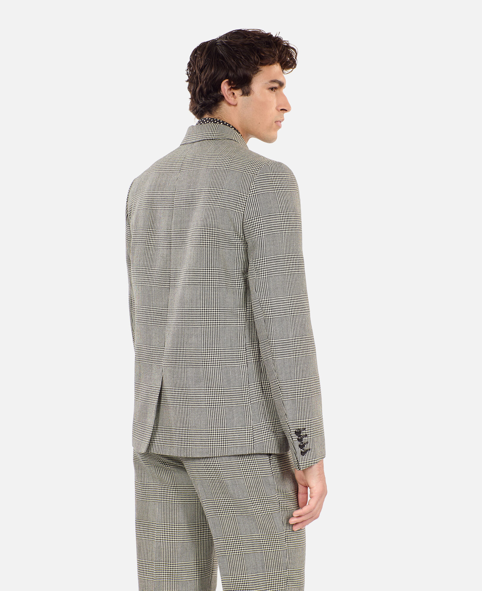 The Kooples MEN BLACK WHITE black and white houndstooth wool suit jacket