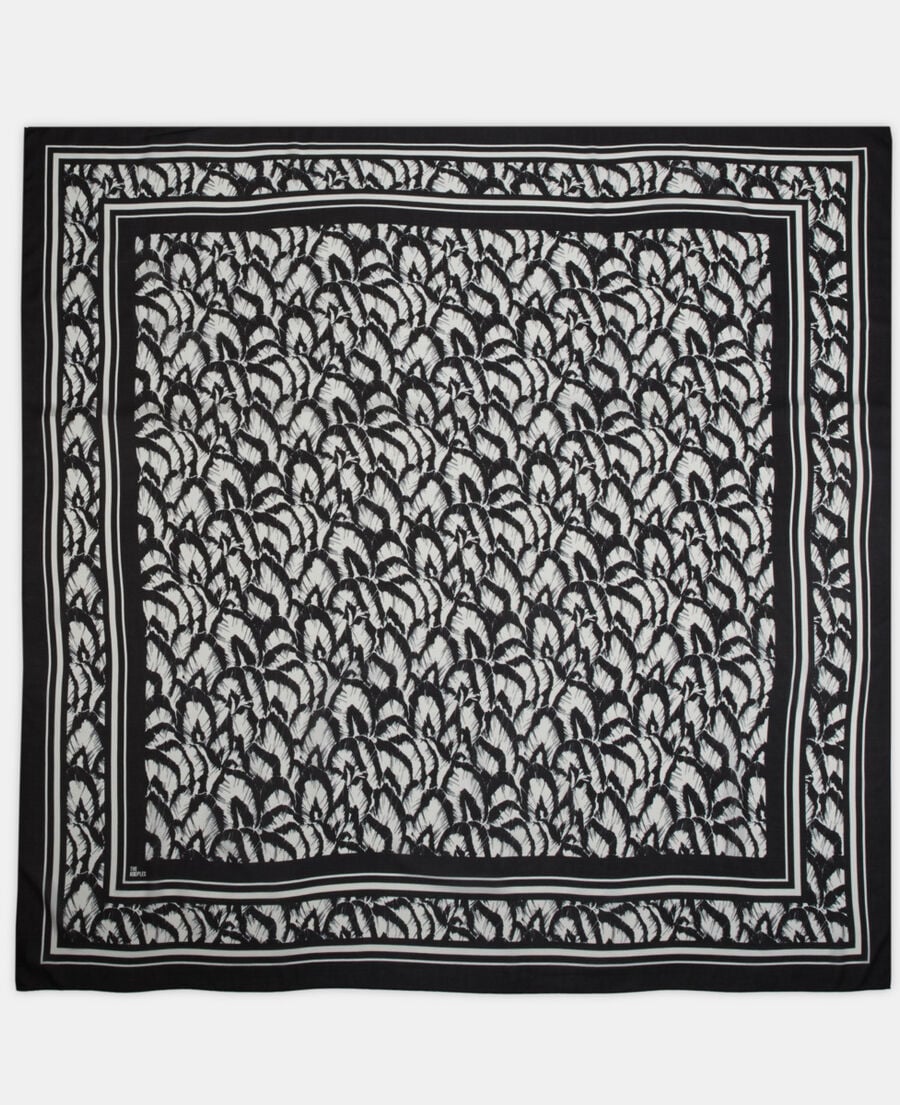 The Kooples MIXTE ECRU foulard en cachemire imprimé