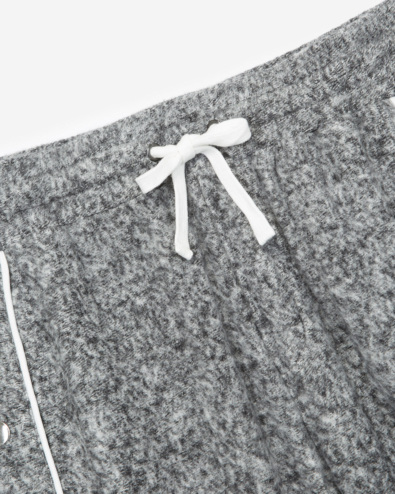 The Kooples FEMME GREY MELANGE jogging gris chiné à boutons-pression