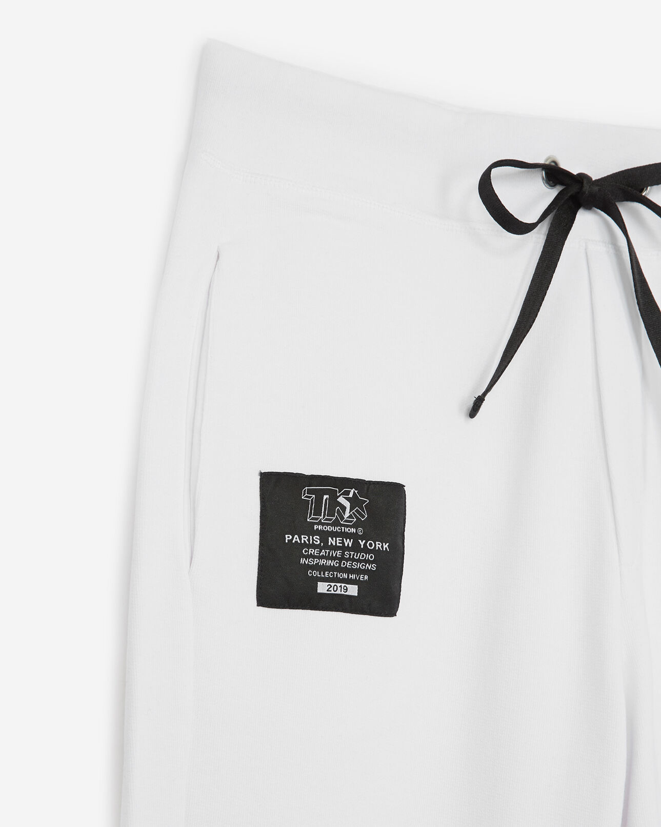 The Kooples FEMME WHITE jogging coton blanc stretch à logo the kooples