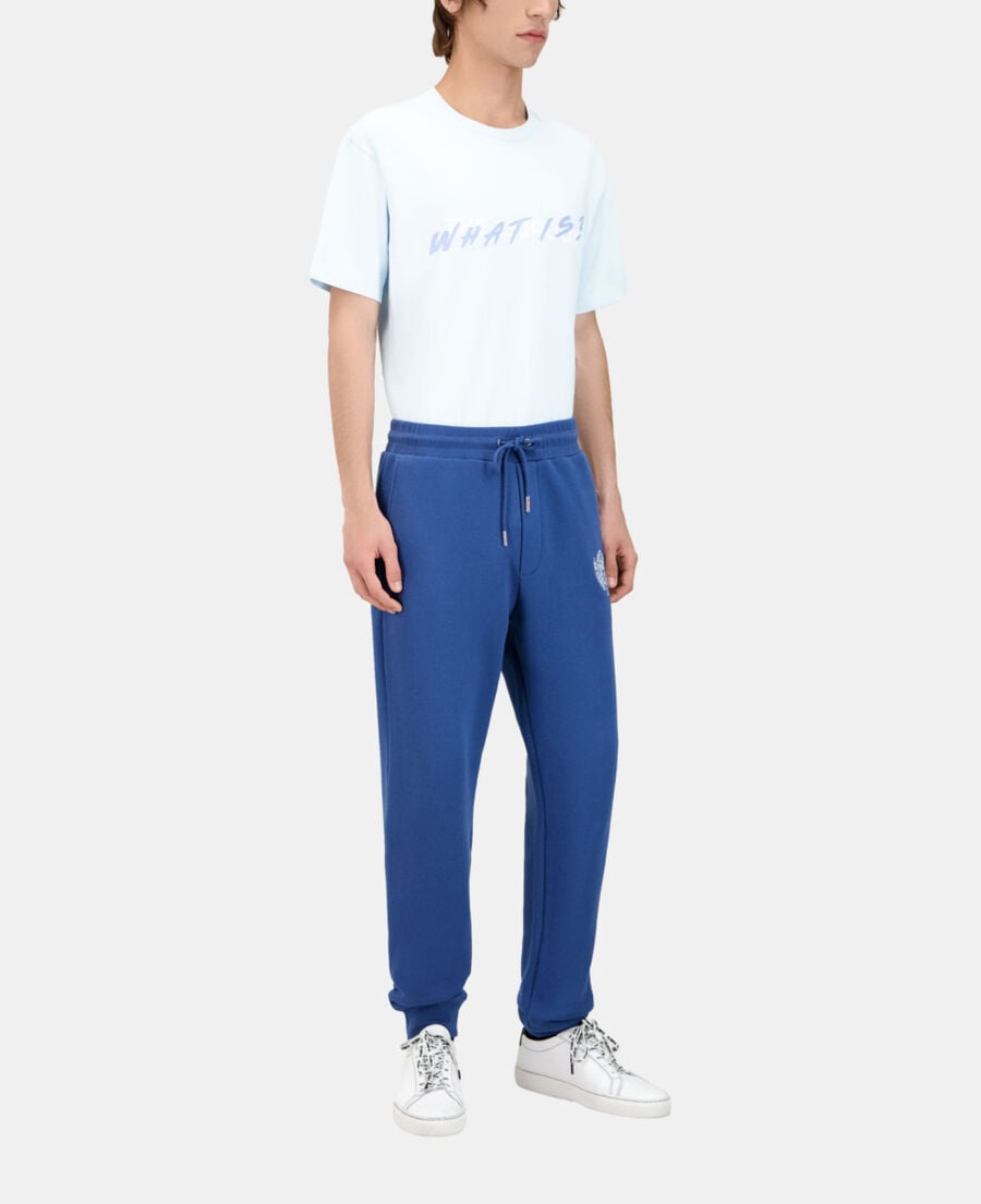 The Kooples HERREN MIDDLE NAVY königsblaue jogginghose mit logo