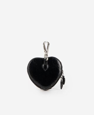 The Kooples WOMEN BLACK black leather purse/bag charm