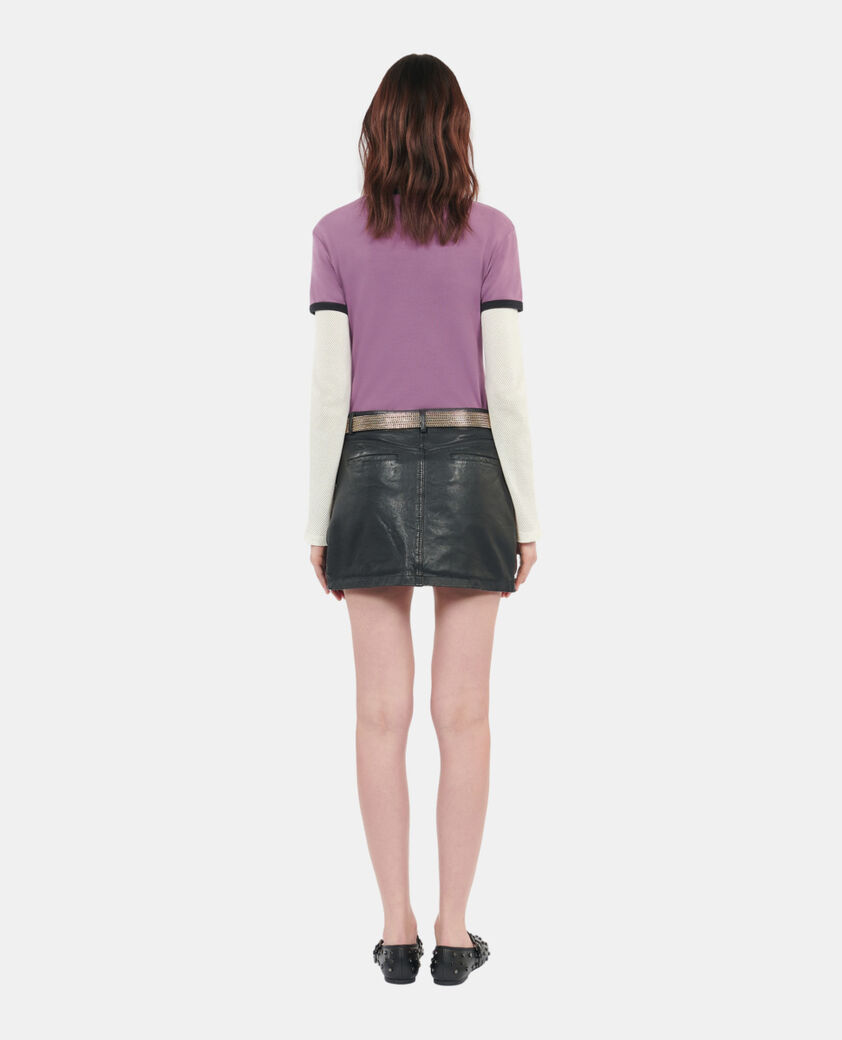 The Kooples FEMME PRUNE t-shirt cœur kooples violet