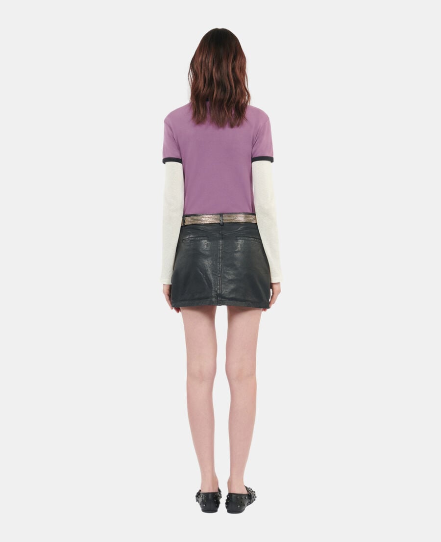 The Kooples WOMEN PRUNE purple kooples heart t-shirt