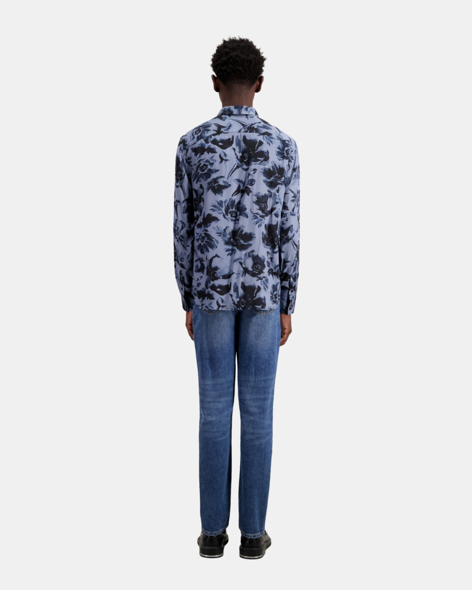 Printed shirt, BLACK BLUE, hi-res image number null