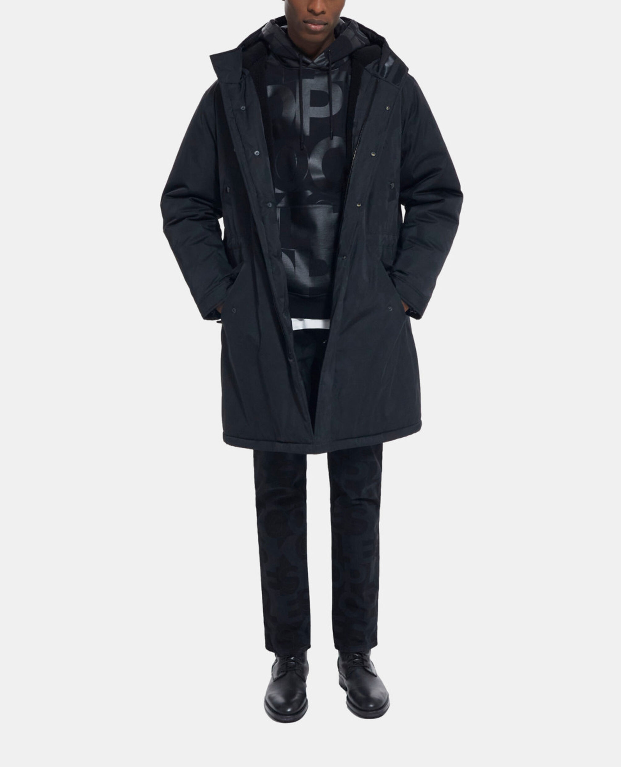 The Kooples logo parka, BLACK, hi-res image number null