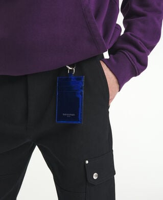 The Kooples MIXED ELECTRIC BLUE small electric blue zipped clutch