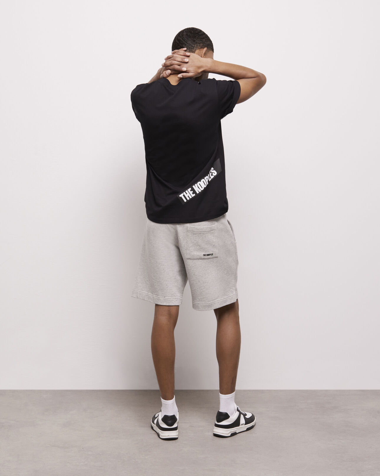 The Kooples HOMBRE BLACK camiseta negra tape logotipo para hombre