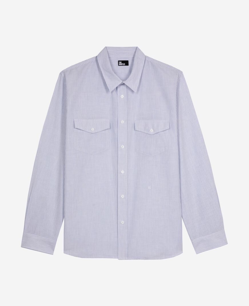 The Kooples H BLUE WHITE blue striped shirt