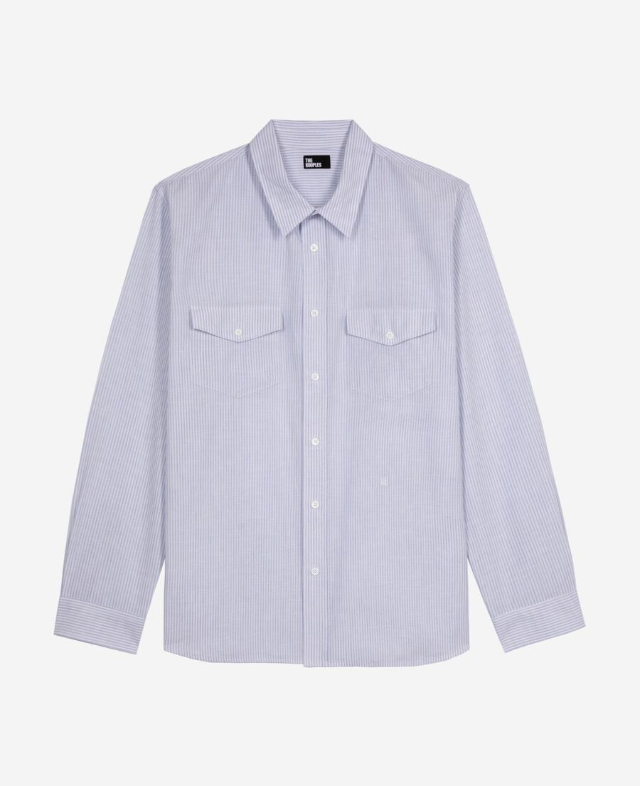 The Kooples H BLUE WHITE blue striped shirt