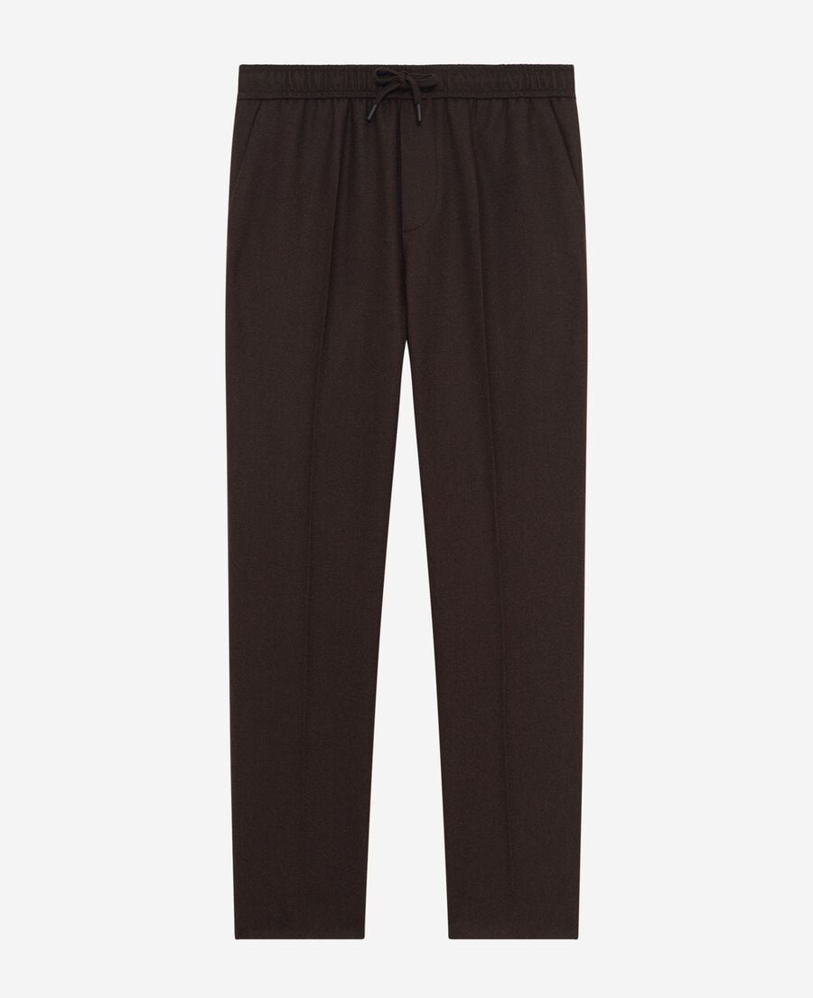 The Kooples H BROWN brown wool straight pants