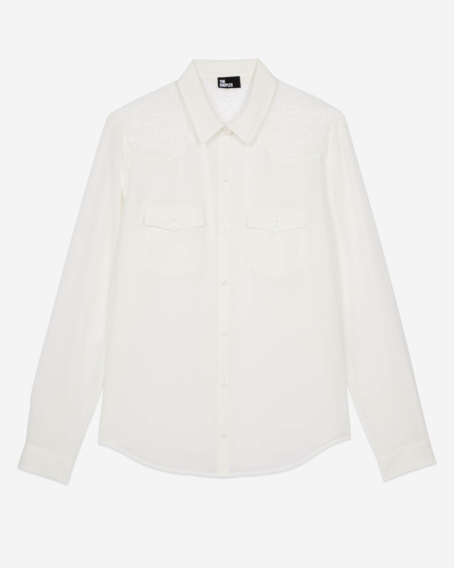 Unbleached silk shirt, ECRU, hi-res image number null