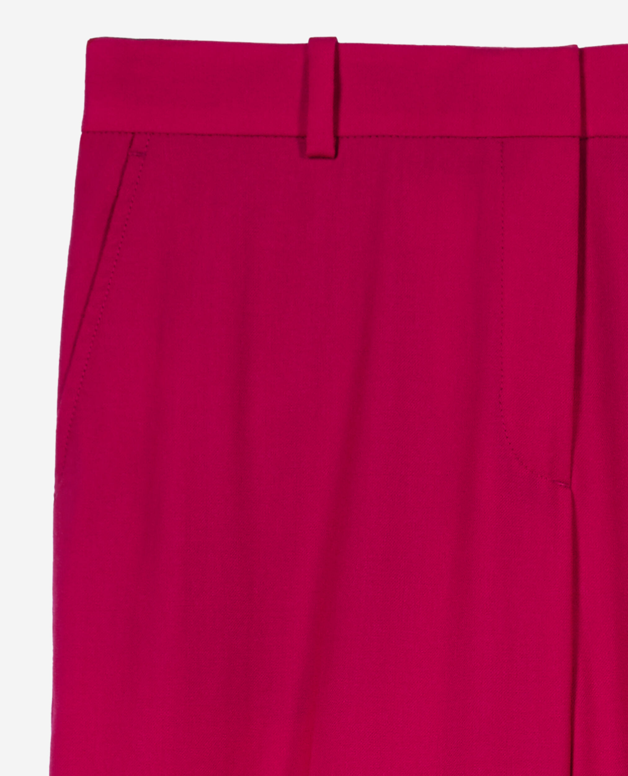 Pantalon tailleur rouge en laine, CHERRY, hi-res image number null