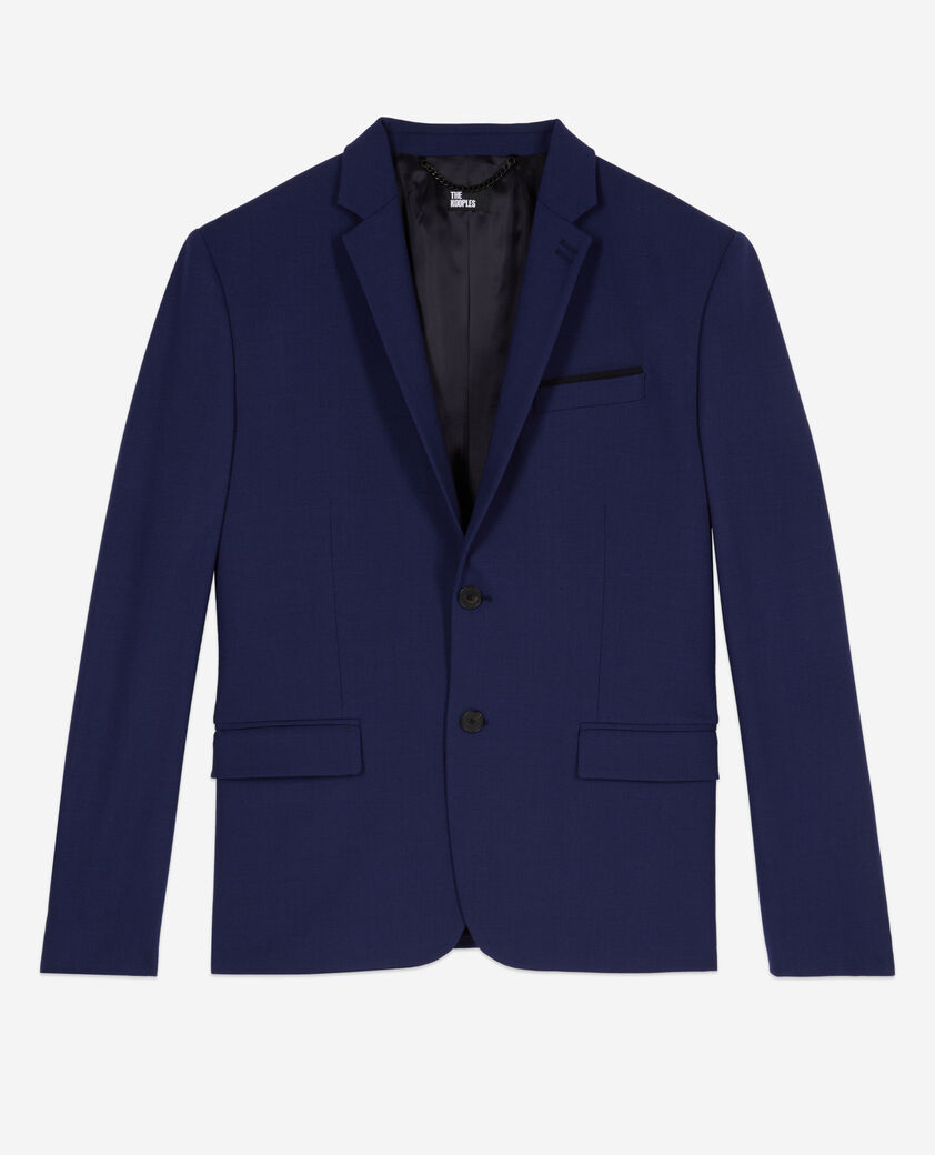 The Kooples HERREN DARK BLUE leuchtend blaue anzugjacke aus wolle