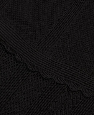 The Kooples F BLACK long black openwork knit dress