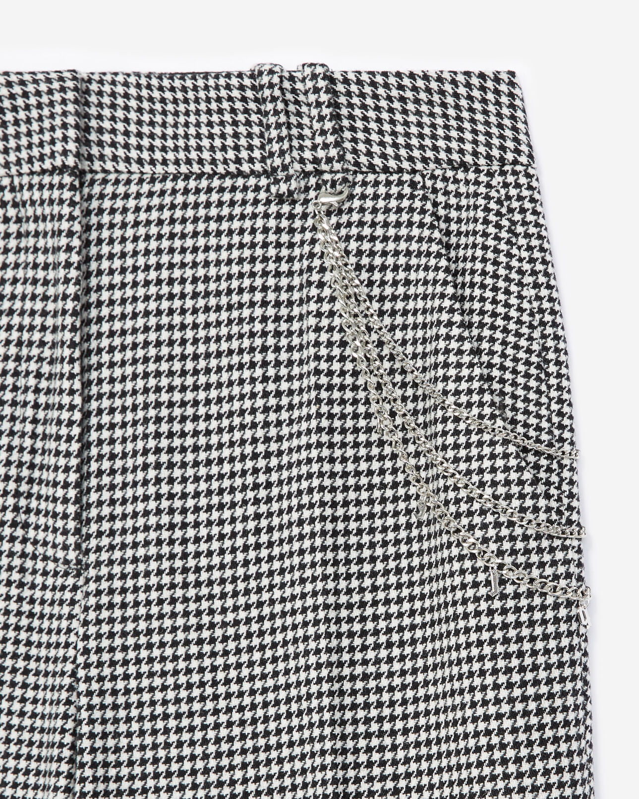 The Kooples FEMME BLACK WHITE pantalon droit motif pied de poule