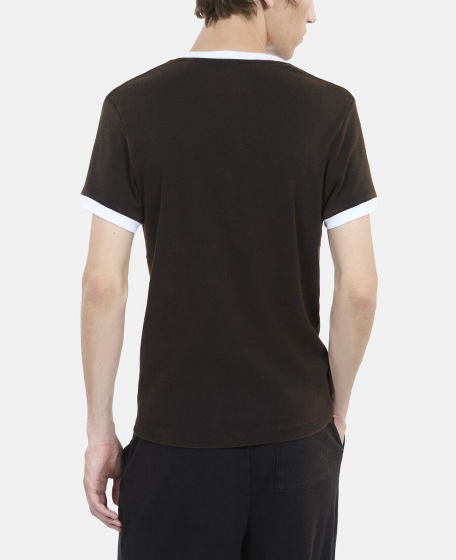 The Kooples MEN BLACK WASHED black serigraphy t-shirt