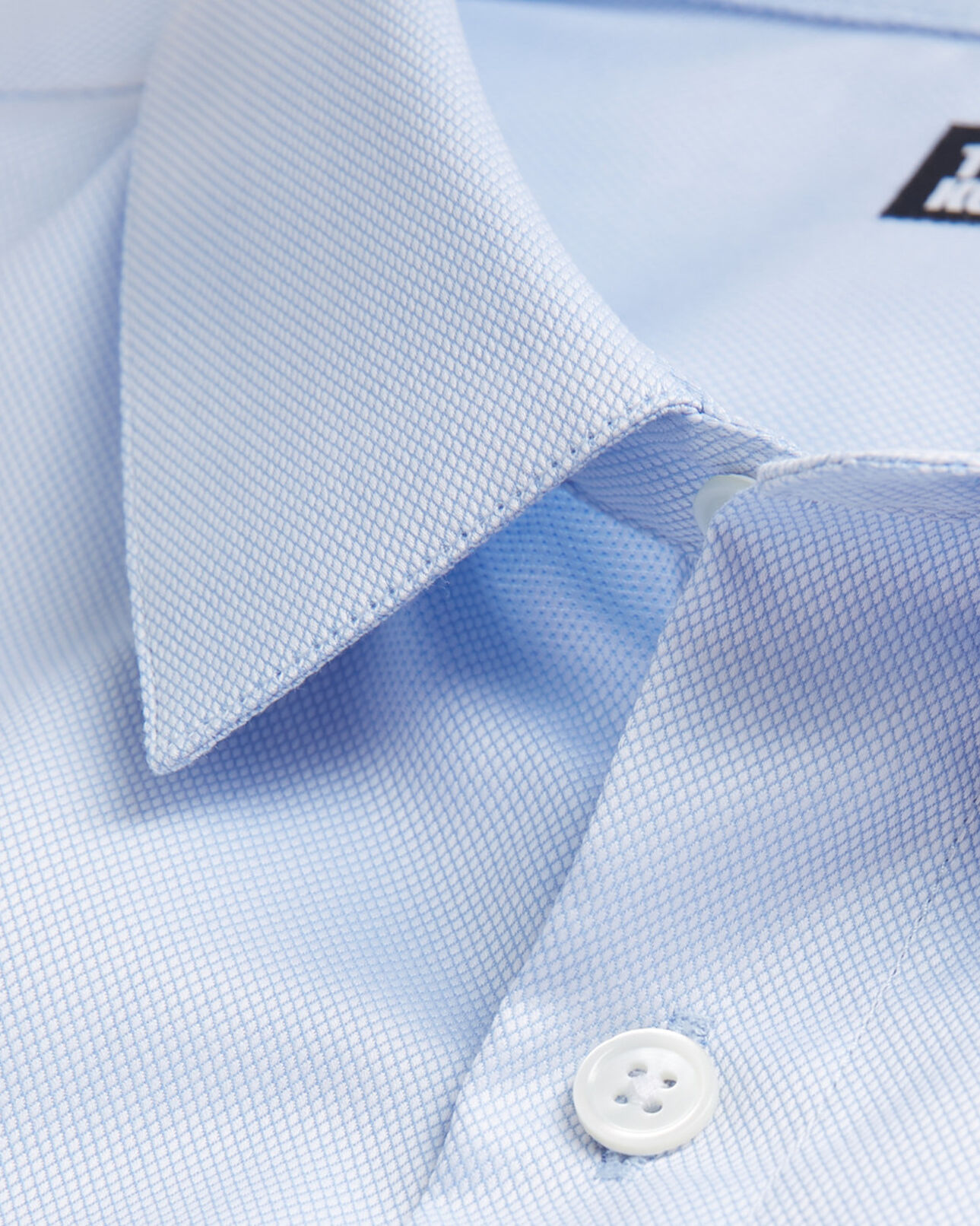 The Kooples HERREN SKY blaues hemd mit klassischer kragen
