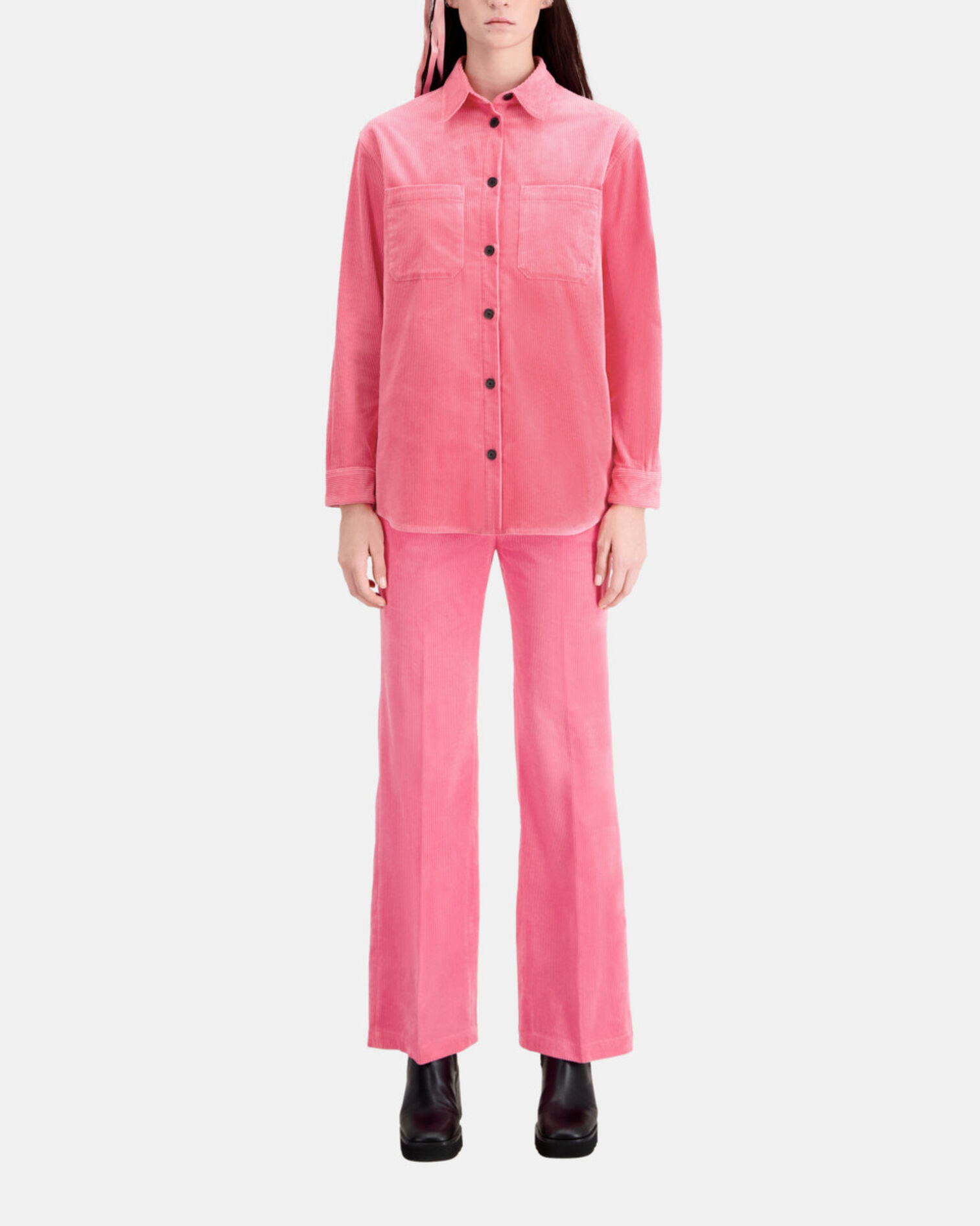Pink corduroy overshirt, OLD PINK, hi-res image number null