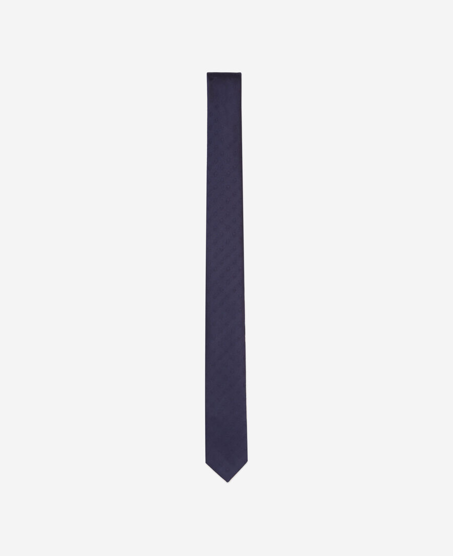corbata azul marino seda