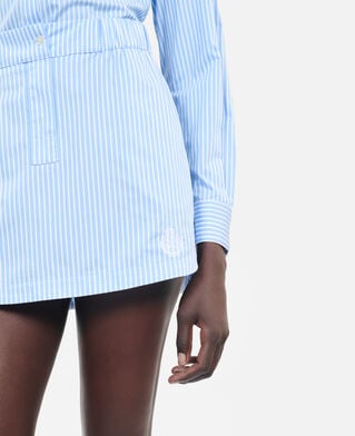 The Kooples WOMEN BLUE WHITE short striped skirt