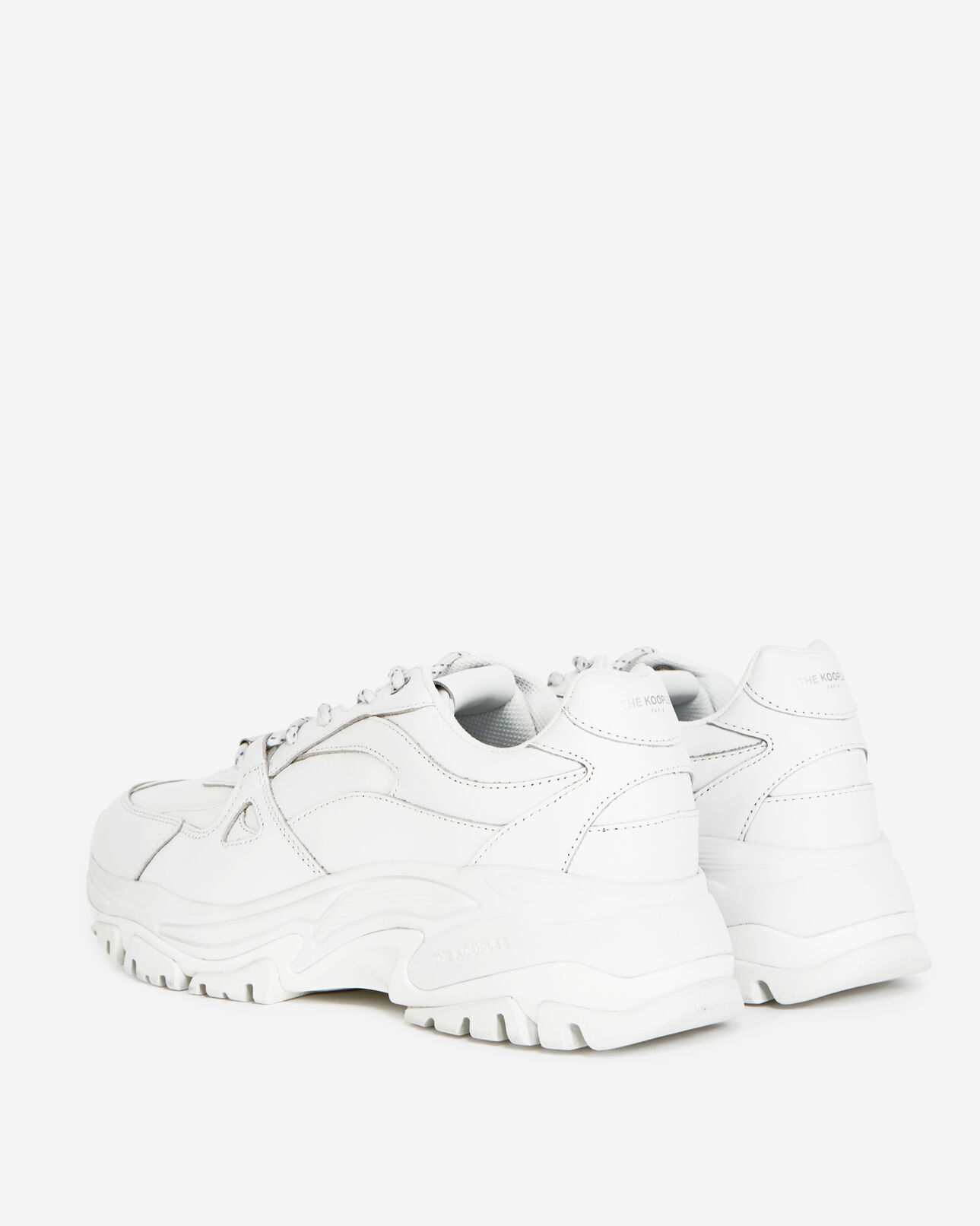 The Kooples HERREN OFF WHITE turnschuhe dick weiß glattleder